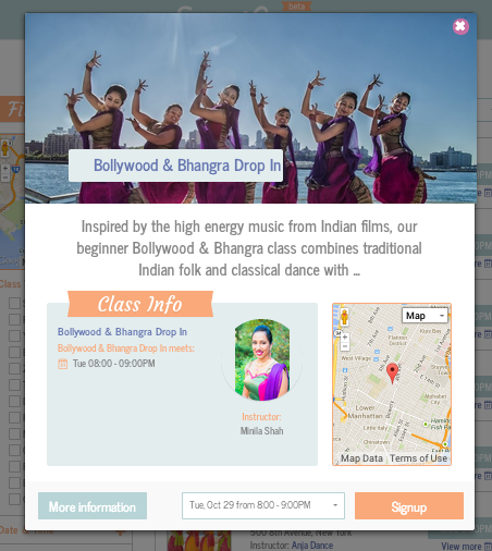 SweatGuru class registration