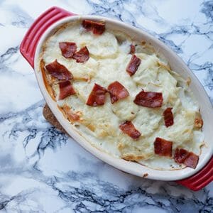 This easy potato scallop recipe is perfect for cozy sunday night suppers, pot lucks and making it from scratch is simple and delicious!
